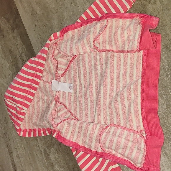 Circo Baby Hoodie – Coral Pink Striped Zip Up (18M) - Picture 3 of 4